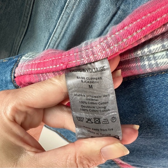 ZADIG & VOLTAIRE x NBA LA CLIPPERS Denim Button Down Denim Jacket SZ M - Picture 4 of 9